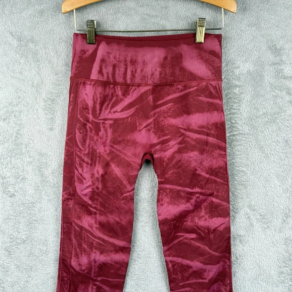 Lululemon Ebb‎ to Street Leggings Womens 6 Pink Tie Dye Gym Compression Cropped